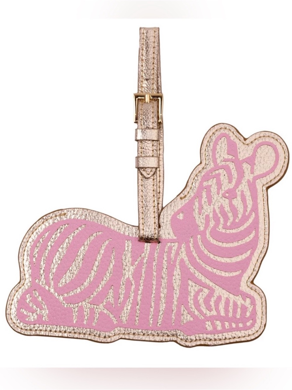 NWT Lilly Pulitzer bebe Pink Zebra-Shaped Luggage Tag